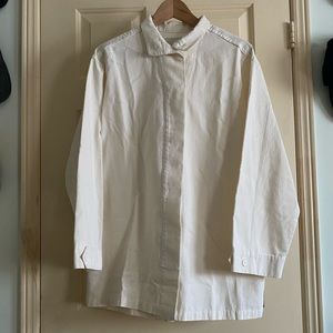 Oak + Fort off white trench coat